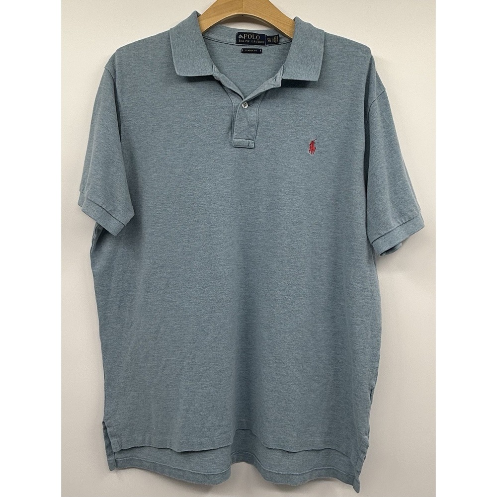 Polo Ralph Lauren Golf Pique Polo Classic Blue Short Sleeve Shirt Men XL Preppy